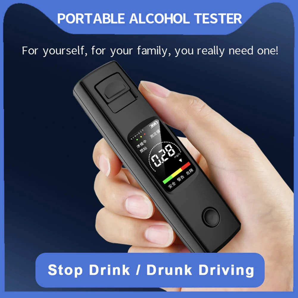 High Sensitivity Alcohol Tester A20 Non-Contact Alcohol Breathalyzer With 200mAh Battery Charging Alcohol Testing Accessories