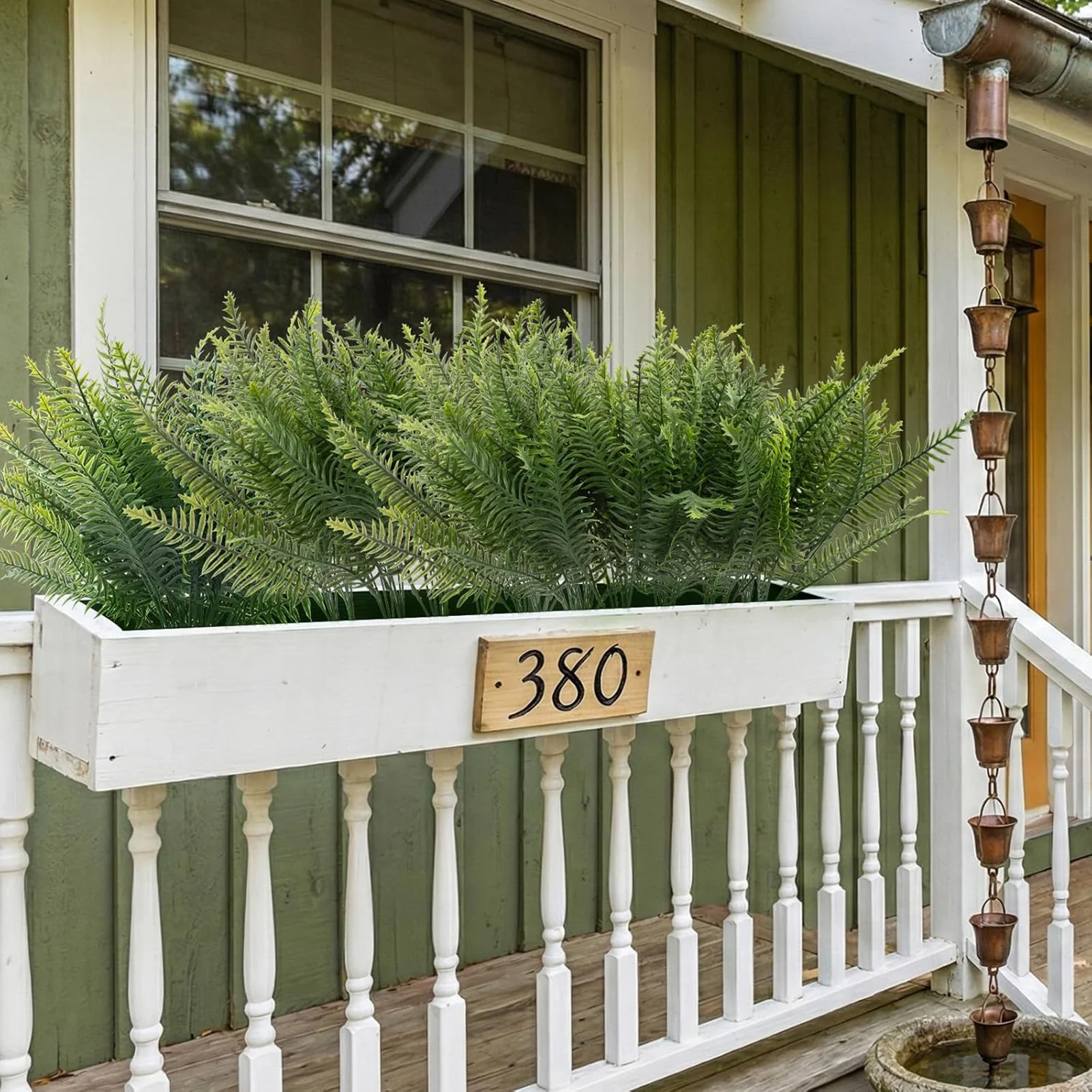 

Artificial Fern Leaf Decoration PVC Material 42cm Natural Design for Home Office Wedding