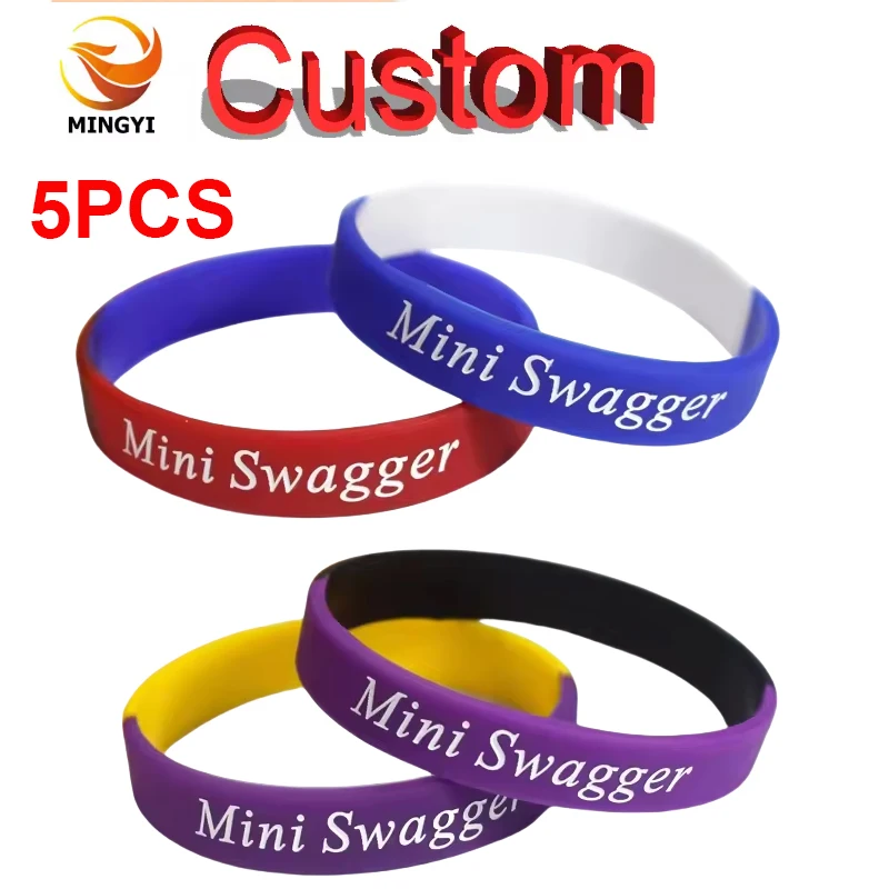 

5pcs Engraved Wristbands Custom Segmented Bracelet Customized Personalized ID SOS Band Anti-lost for All Parties Promotions