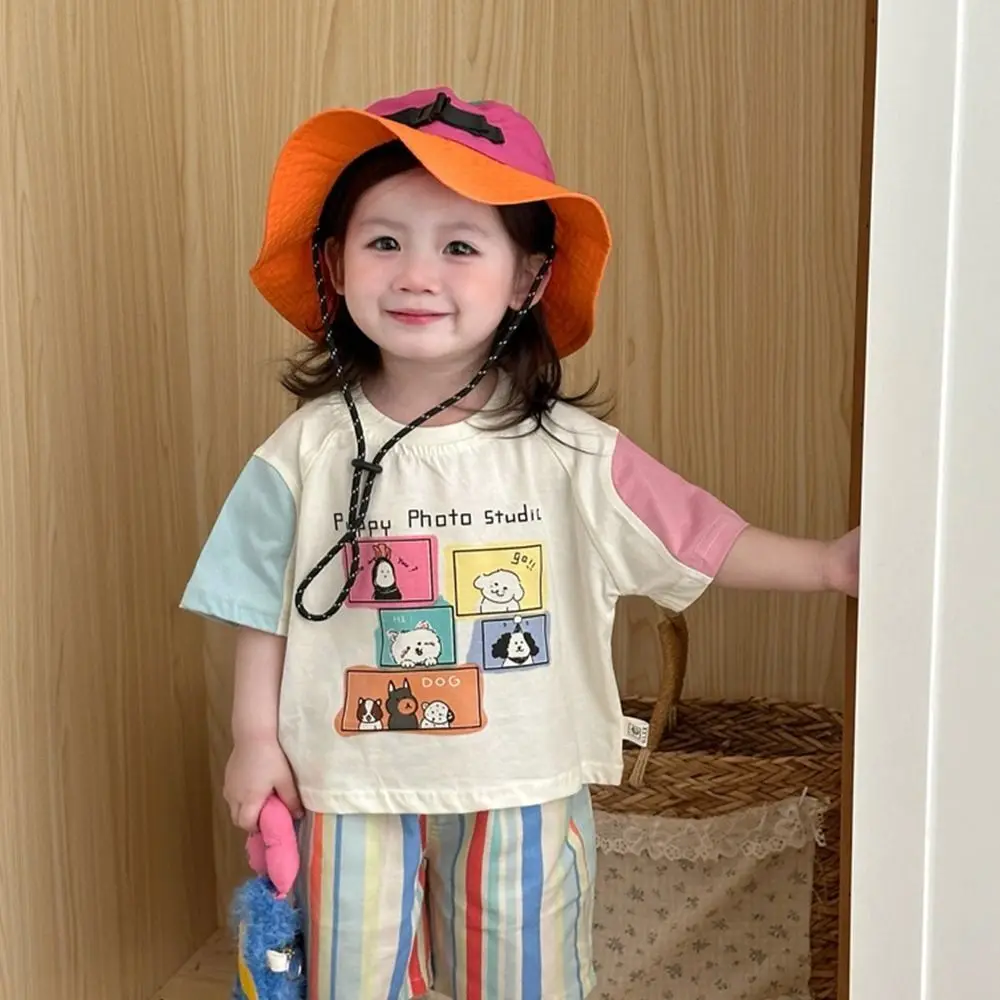 

Korean Baby Children Bucket Cap Summer Quick-dry Sunscreen Hat Waterproof Outdoor Fisherman Caps 3-7 Years