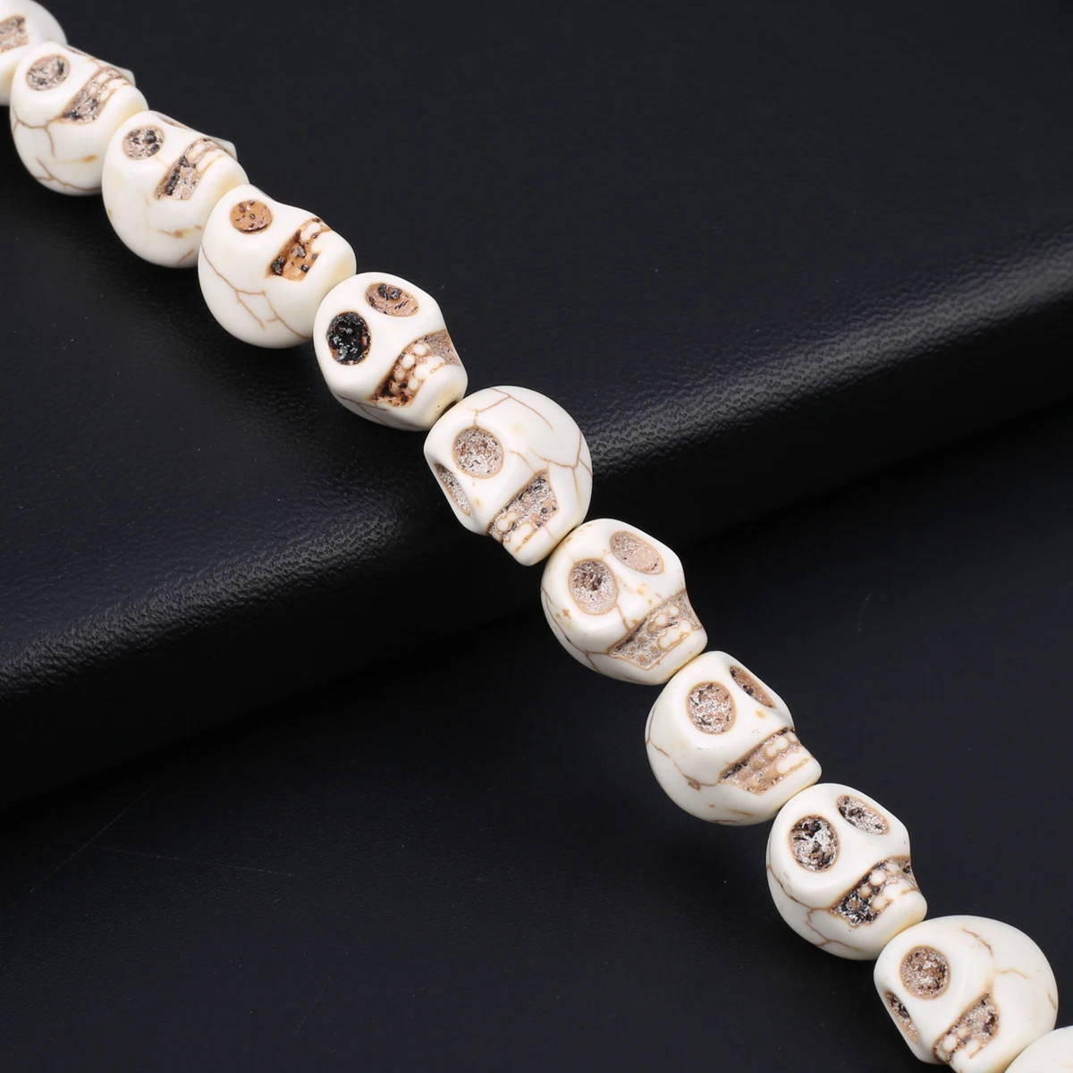 Mix Color Carved Turquoises Skull Loose isolation Beads Making Bracelet Earrings Jewelry Accessories Gift 8/10/12/15/18mm image 2