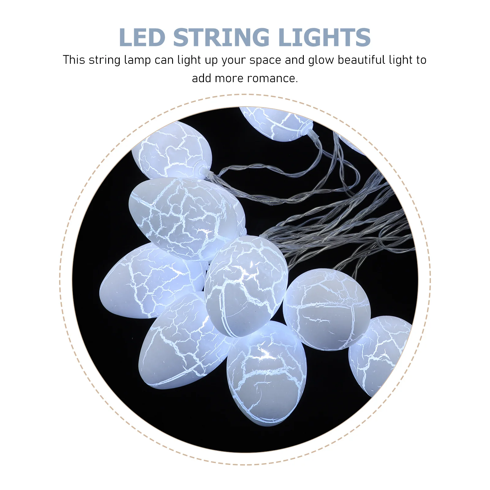 سلسلة ضوء بيضة عيد الفصح LED تعمل 3 أمتار 20 مصباح LED لتزيين حفلات الزفاف وأعياد الميلاد أضواء خرافية ضوء عيد الفصح