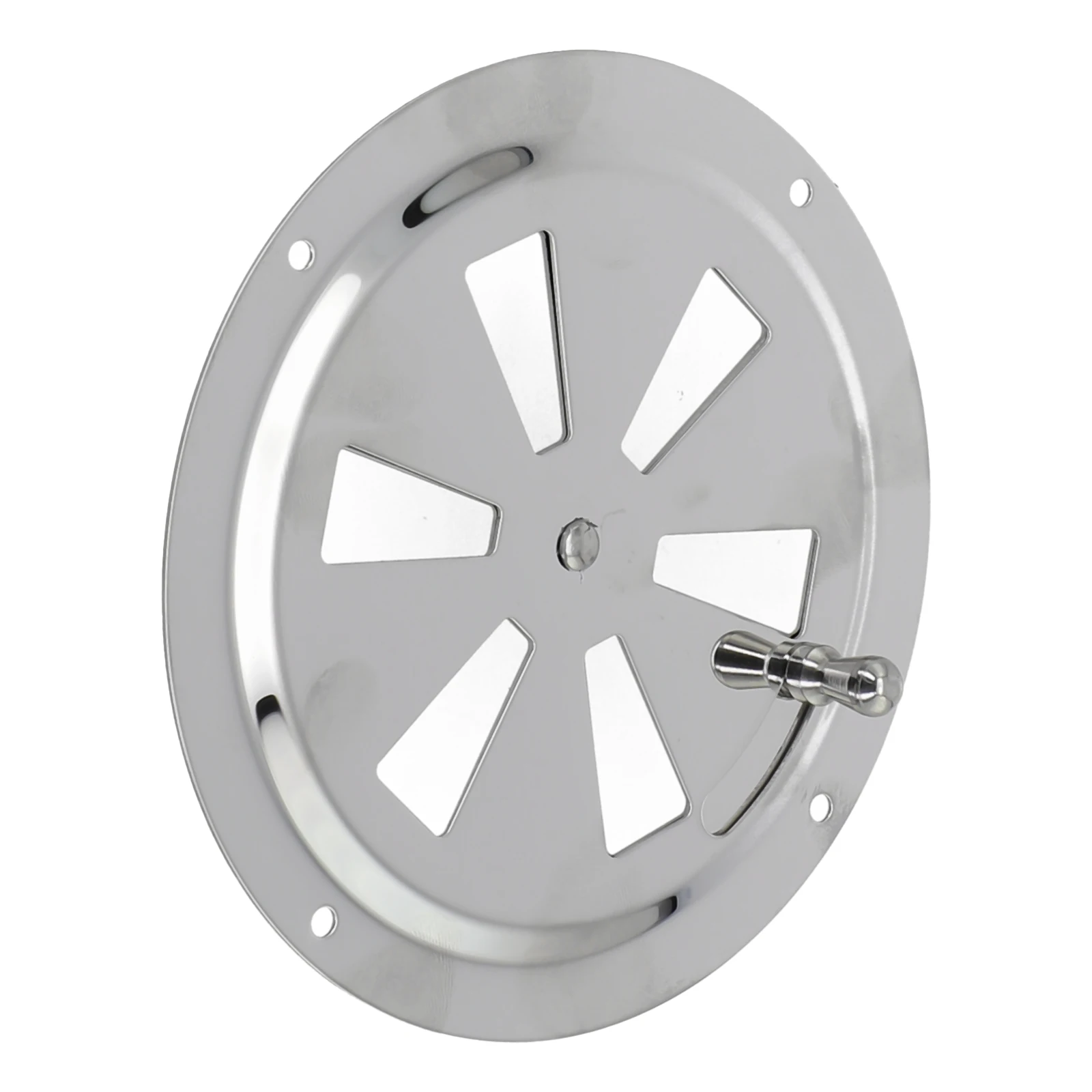 High Quality Hot Sales Uesful Air Vent Butterfly Marine Parts Replacement Accessories Round Louvered Vent Silver