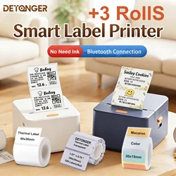 DETONGER P1 Mini Portable Thermal Label Printer Wireless Inkless Pocket Sticker Printer