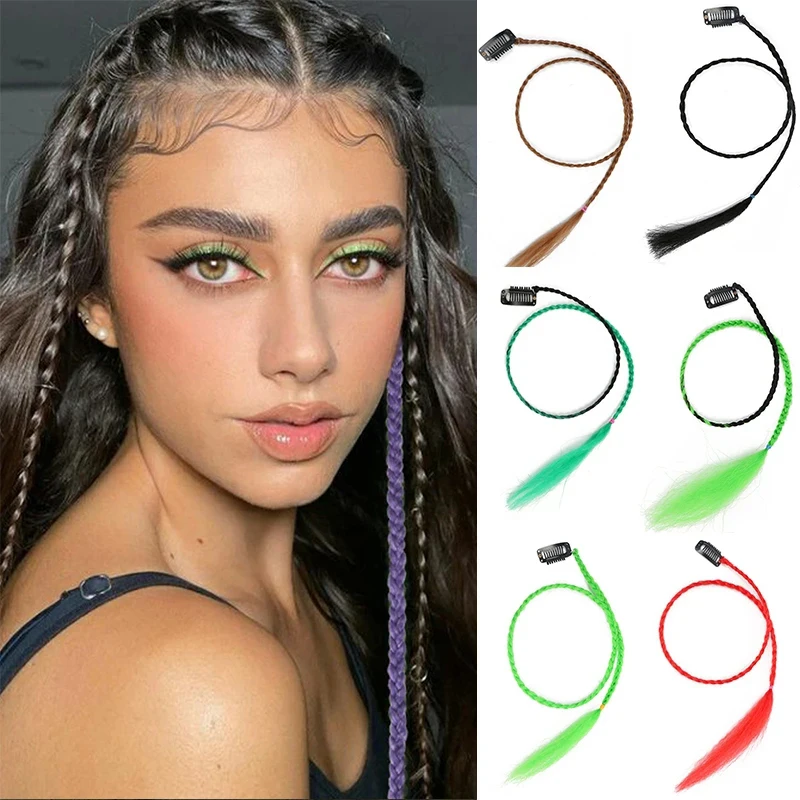 

Baby Braids Hair Extensions, 2PCS Tiny Braids Extensions 22" Long Natural Soft Synthetic Hairpieces for Women - Light Golden Bro