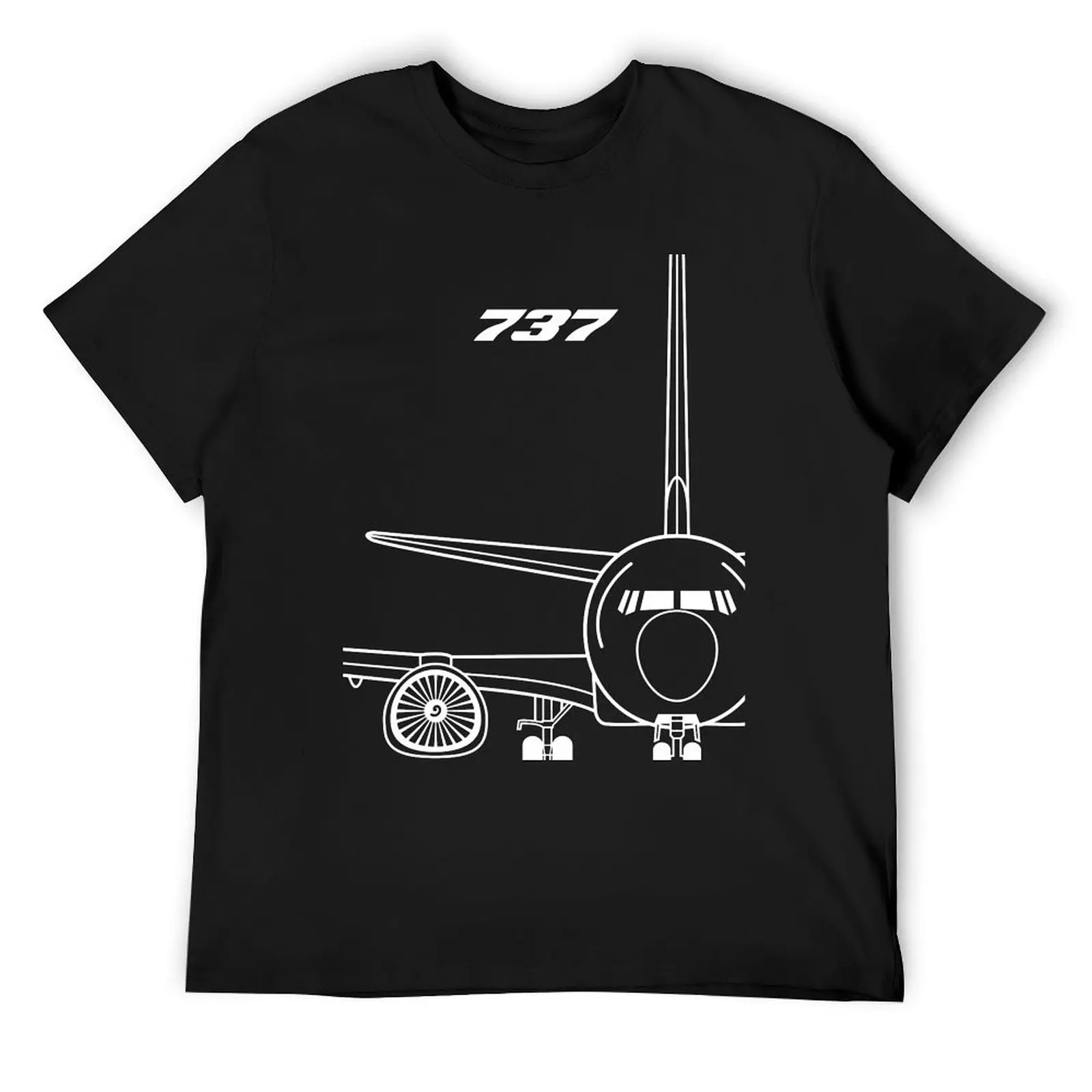 B737 Front View T-Shirt anime figures vintage graphic tee plus sizes men workout shirt