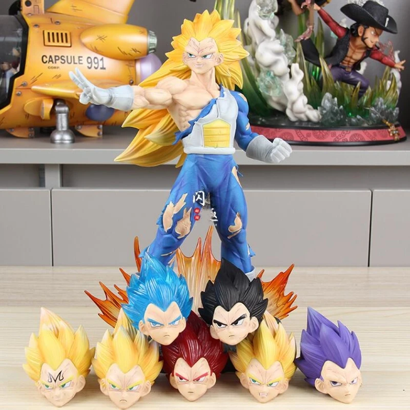 

29cm Dragon Ball Vegeta Figure Anime Figures Super Saiyan3 Majin Vegeta Figurine Pvc Statue Model Collectible Ornament Gift Toy