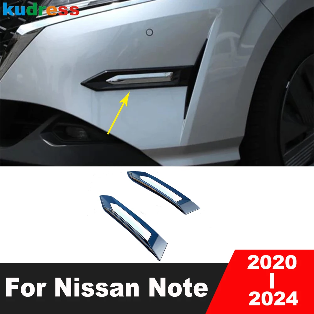 

Front Bumper Air Vent Cover Trim For Nissan Note 2020 2021 2022 2023 2024 Black Car Side Air Vent Frame Trims Accessories