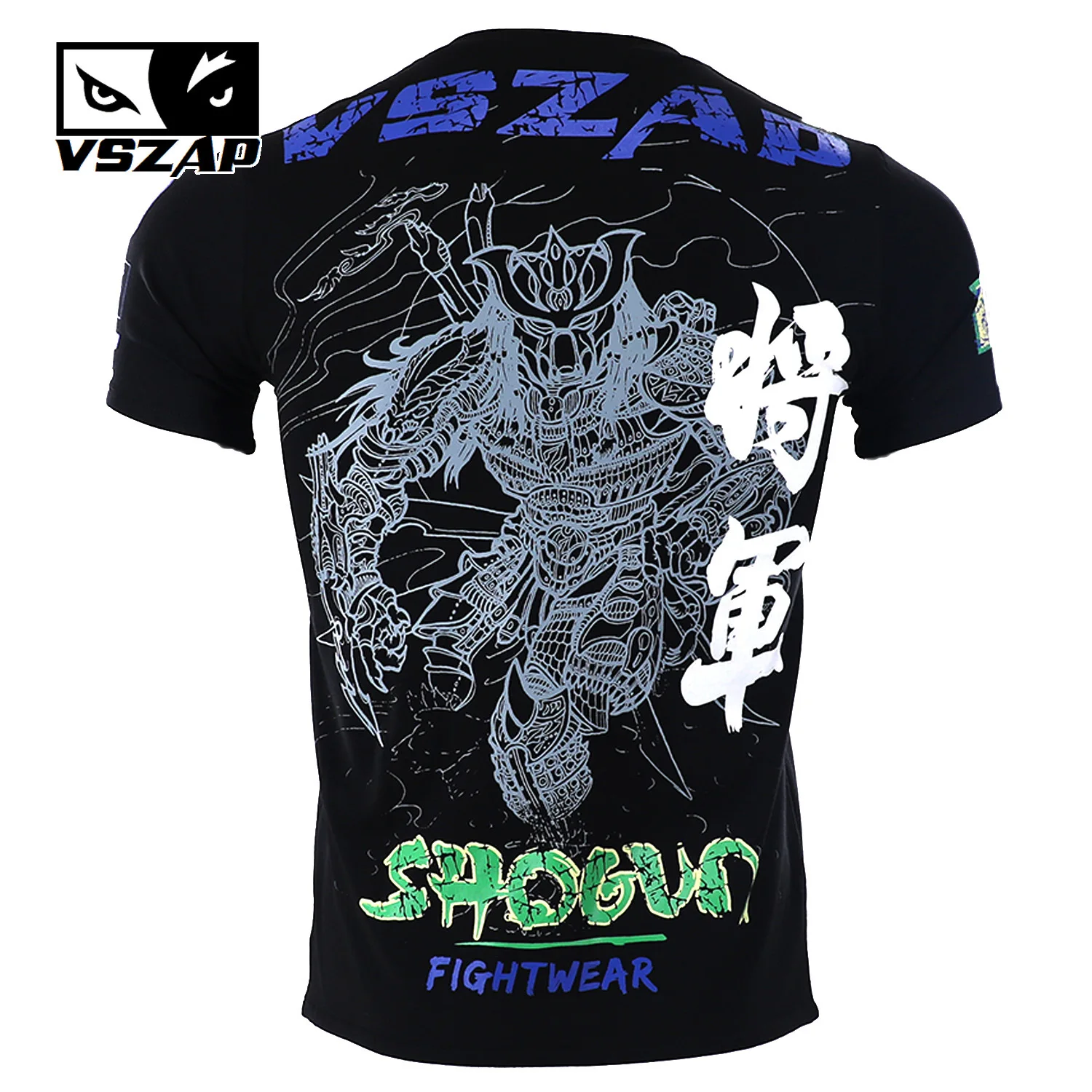 BJJ Rash Guard Vszap Mens Jiu Jitsu MMA Compression Top Fightwear Short Sleeve Combat Boxing Training Muay Thai T Shirt S-4XL