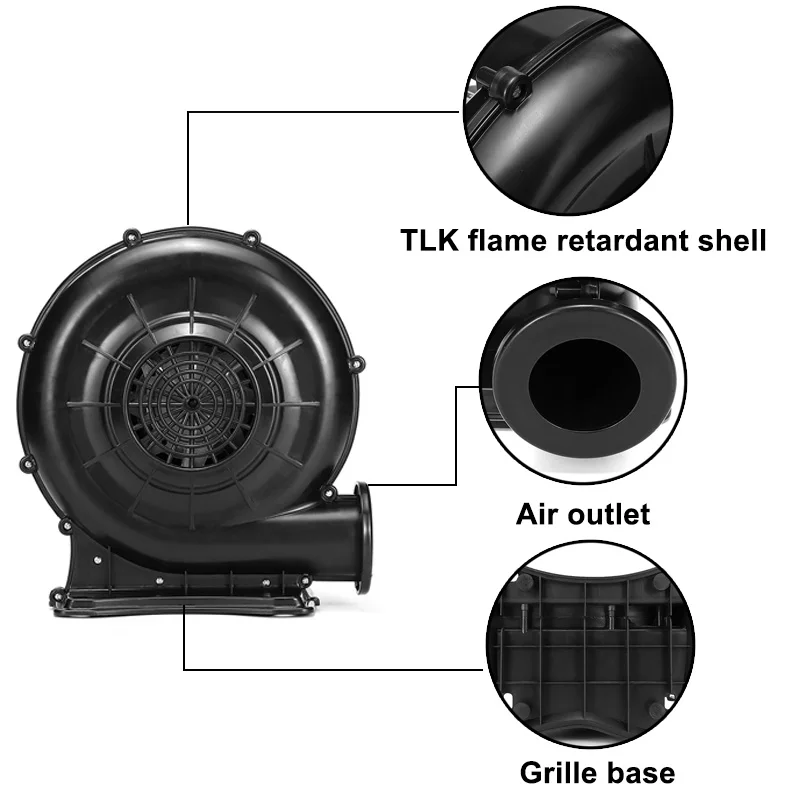 750W Brushless Air Blower Fan Centrifugal Fan Blower Turbo Blower For Inflatable Bounces House Bouncy Castle Barbecue