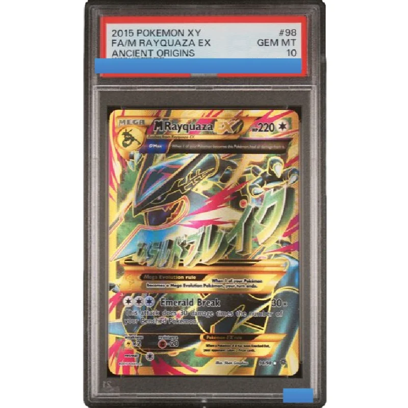

Proxy 2015 POKEMON XY ANCIENT ORIGINS #98 M RAYQUAZA EX 98/98 Authentication Grading 10 Collection Game Card