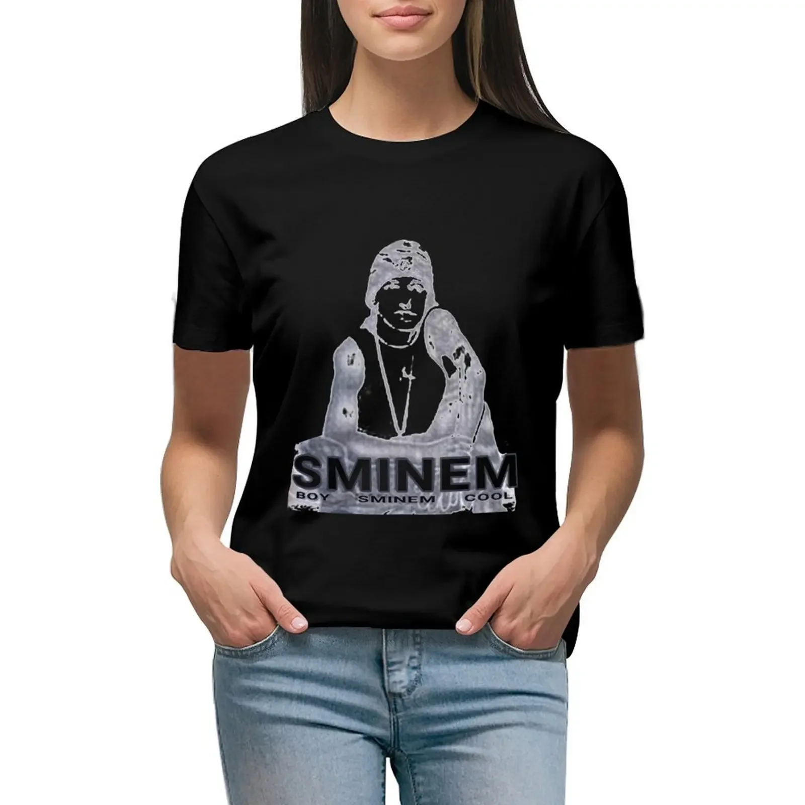 

BOY SMINEM COOL T-Shirt funny plus size tops Short sleeve tee workout shirts for Women