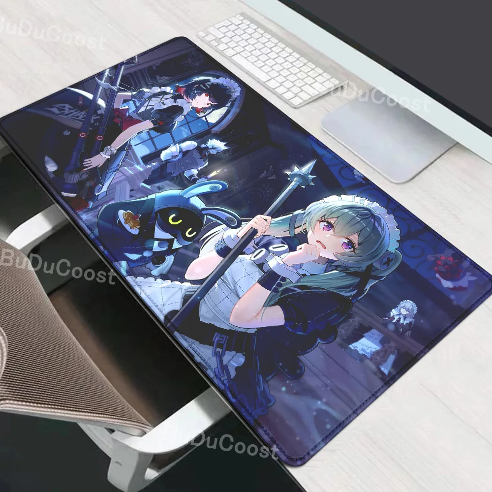 

game Zenless Zone Zero ZZZ Game mousepad Large teclado mouse pad XXL Gamer Mouse Mat Office Table Carpet Gaming Mats 900x400mm