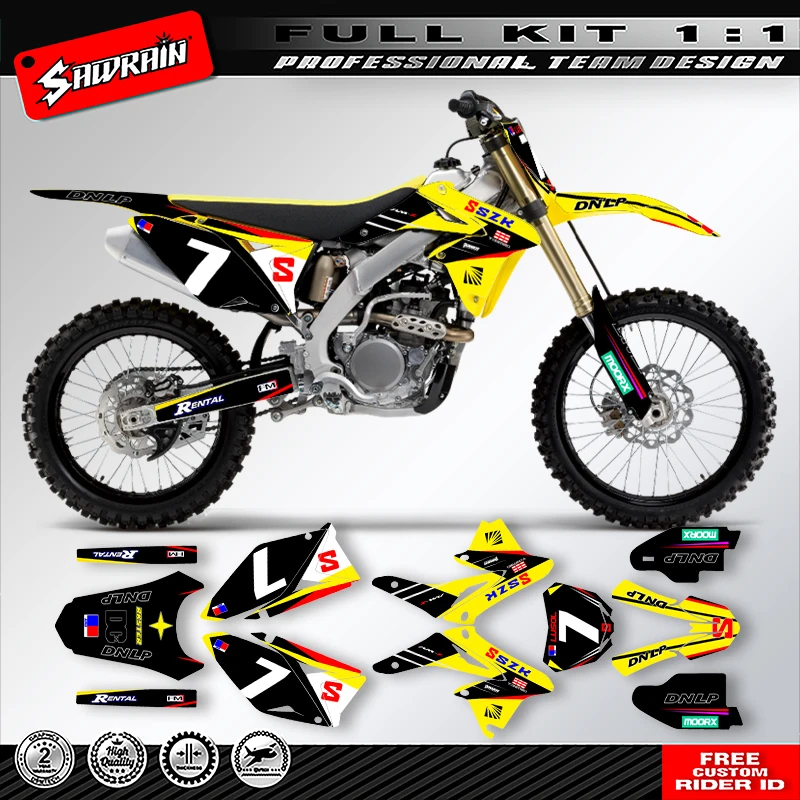 

Sawrain Motorcycle Sticker Custom Team Graphics Decals Kit For SUZUKI 2010 2011 2012 2013 2014 2015 2016 2017 2018 RMZ250 004