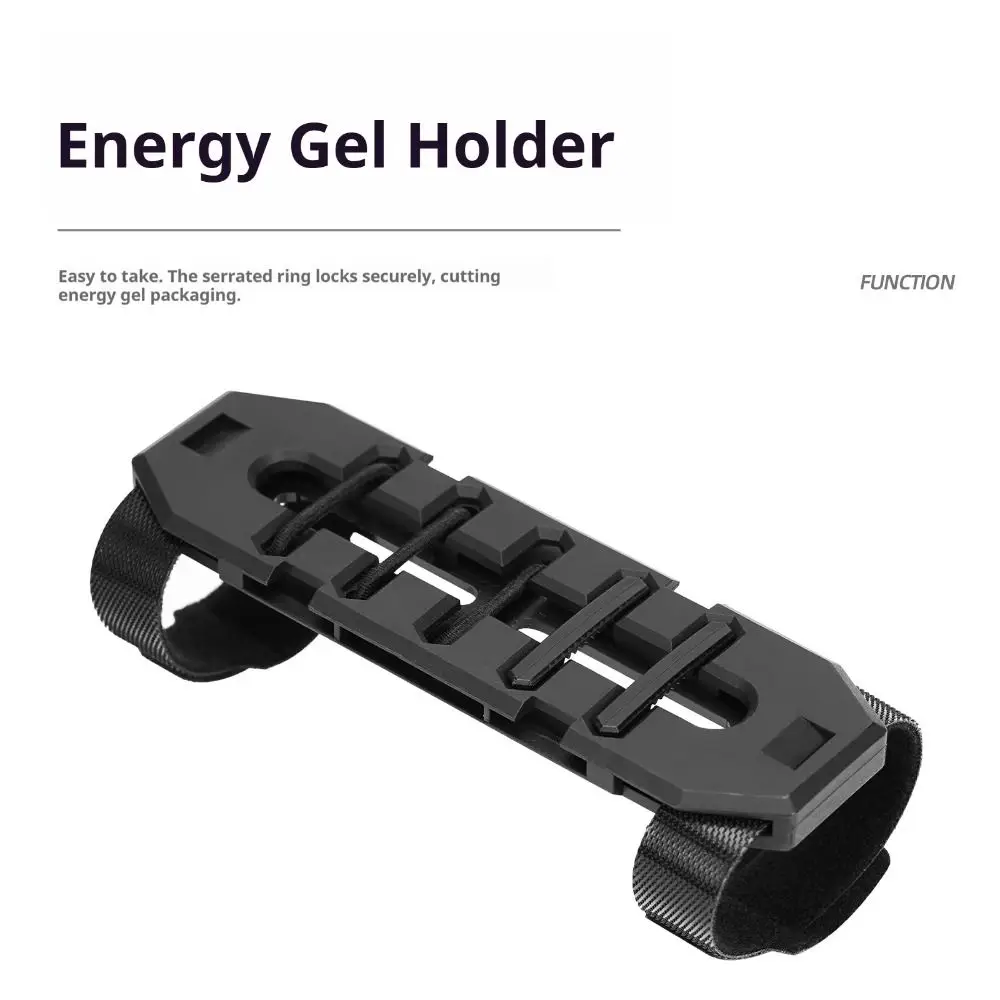 Portable Bicycle Energy Gel Holder Elastic Rope Black Bicycle Energy Gel Fixator Lightweight Easy To Use Bike Energy Bar Buckle