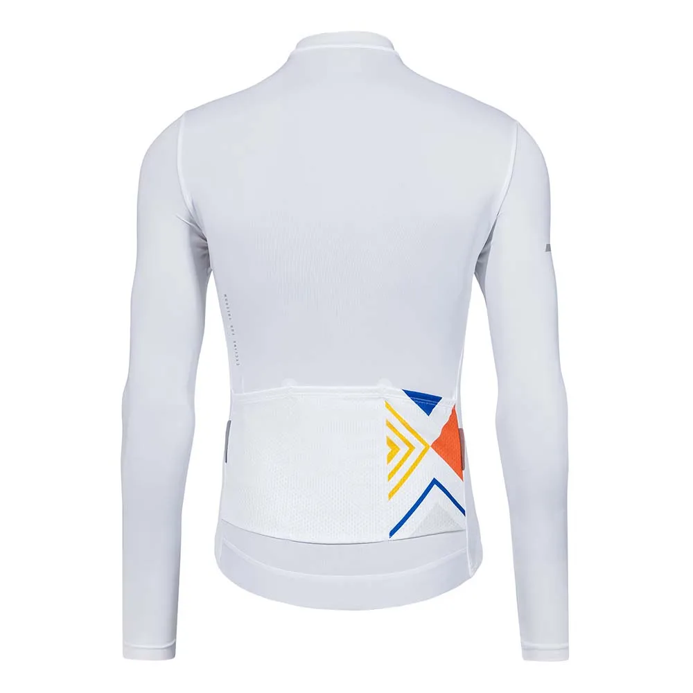 Santic Summer Men's Cycling Jerseys Bicycle Long Sleeve Jerseys Breathable Outdoor Sweatshirt Reflective Quick Drying KM25C01179