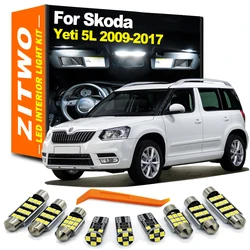 ZITWO 13 sztuk zestaw oświetleniowy LED Dome mapa dla Skoda Yeti 5L 2009 2010 2011-2014 2015 2016 2017 Trunk bagaż dzięki uprzejmości lampy