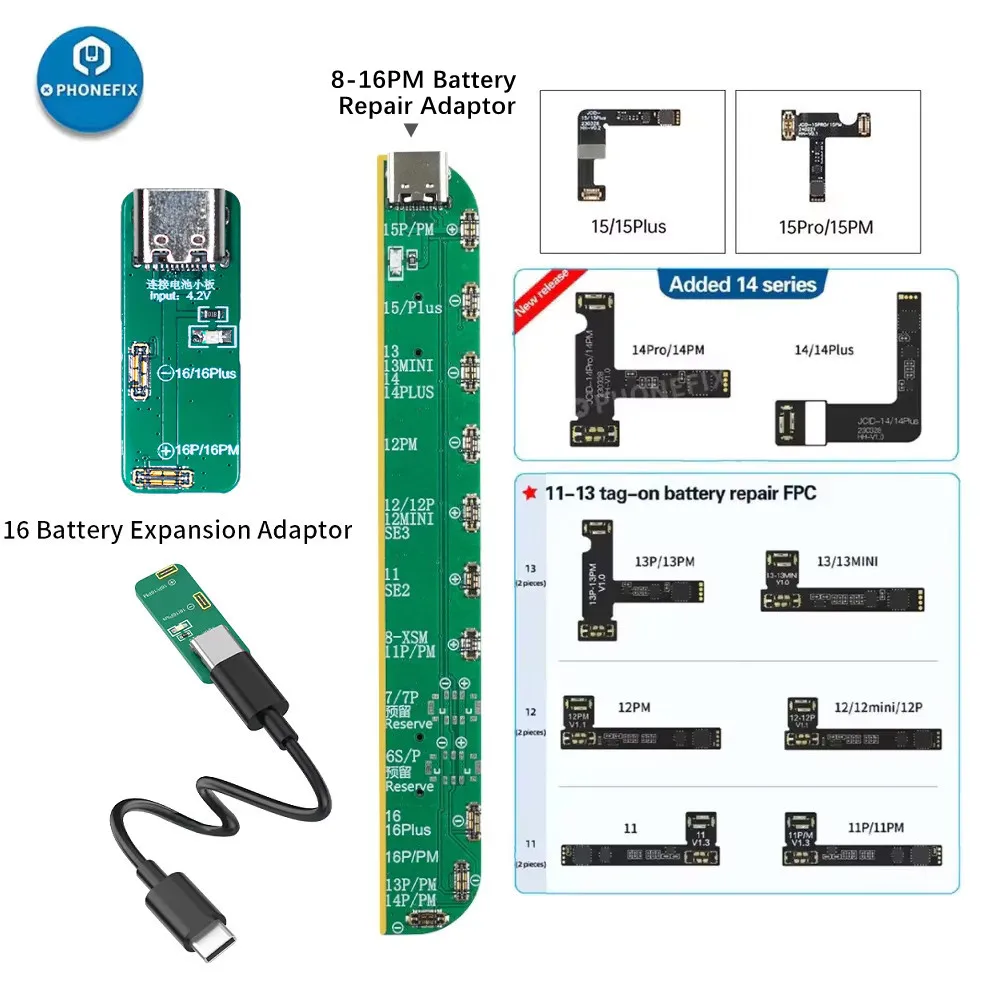 Kabel Flex do naprawy baterii JC JCID V1SE V1S PRO, etykieta baterii na kable Flex do iPhone SE 11-15 17PM, naprawa ostrzeżenia o stanie baterii