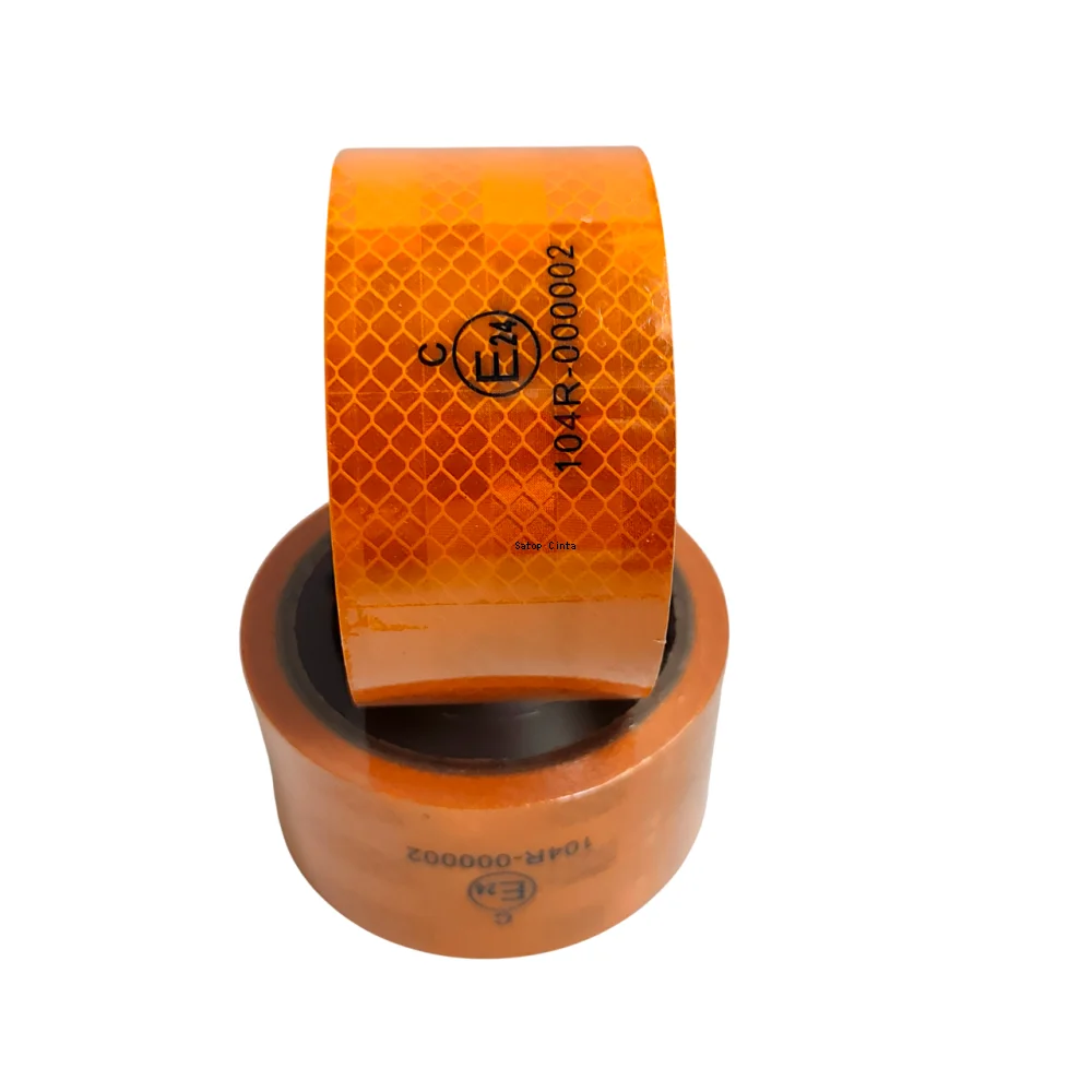 5 سنتيمتر * 5 متر PC مادة عاكسة CE4 104R-000002 ملصق مضاد للمياه لاصق أبيض أحمر أصفر عاكس أشرطة لشاحنة سيارة #6