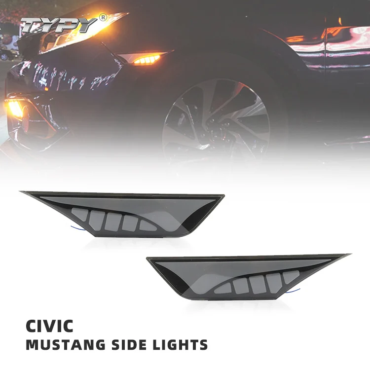 

Led Side Marker Fender Signal Daytime Running Light Auto Lamp Type R Drl For Honda Civic 2016-2021