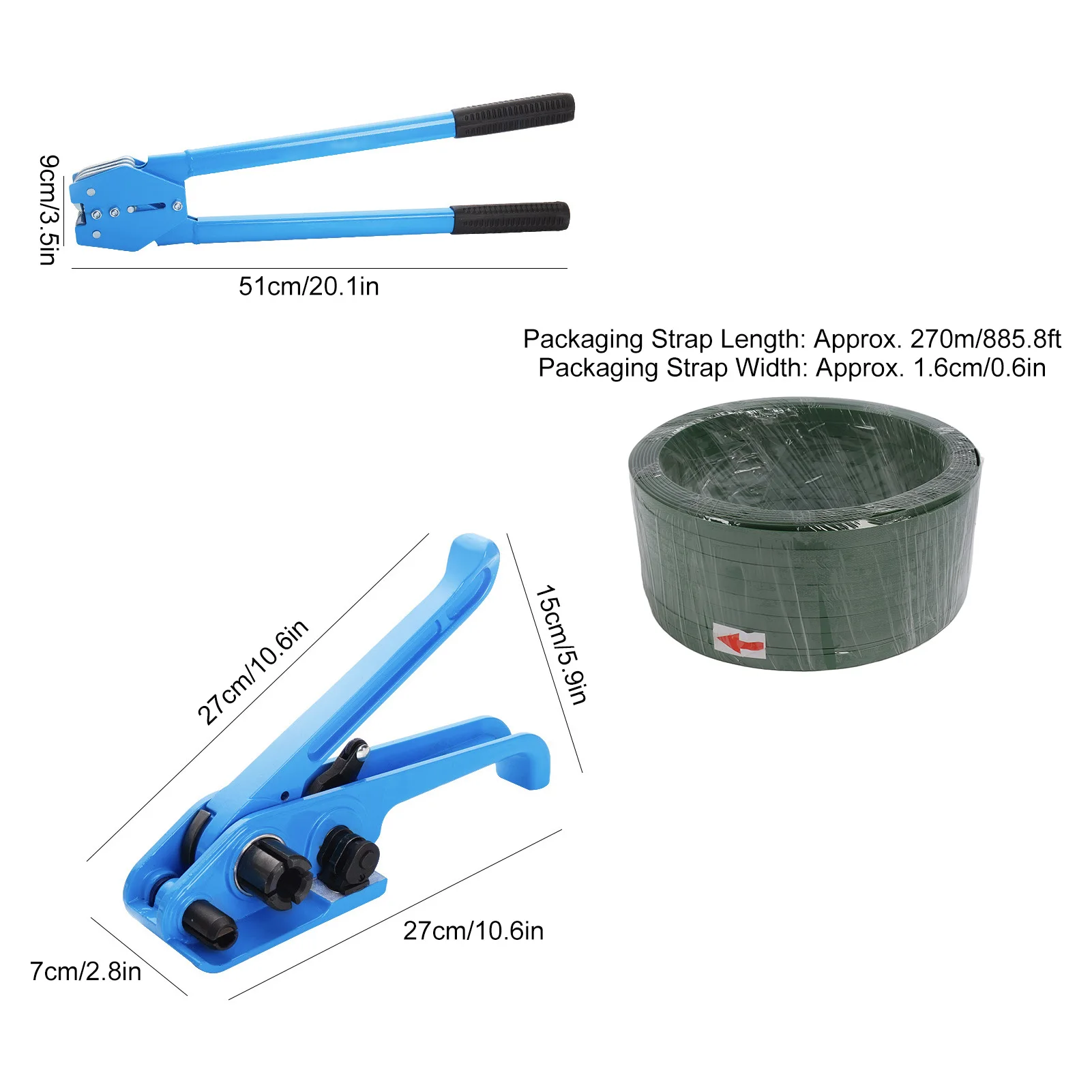 Strapping Tensioner Tool Ergonomic Design Packaging Banding Strapping Kit Labor Saving Multi Purpose High Hardness for Factory