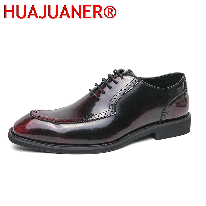 Luxury Brand Four Seasons Shoes British Microfiber Leather Shoes Men Business Dress Shoes Office Gentleman Formal Casual Oxfords