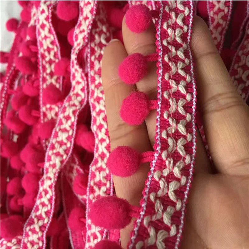 New Plush Ball Tassel Fringe Ribbon Clothing Accessories Pillow Curtain Sofa Pet Baby Clothes Lace Accessories Diy Decoration