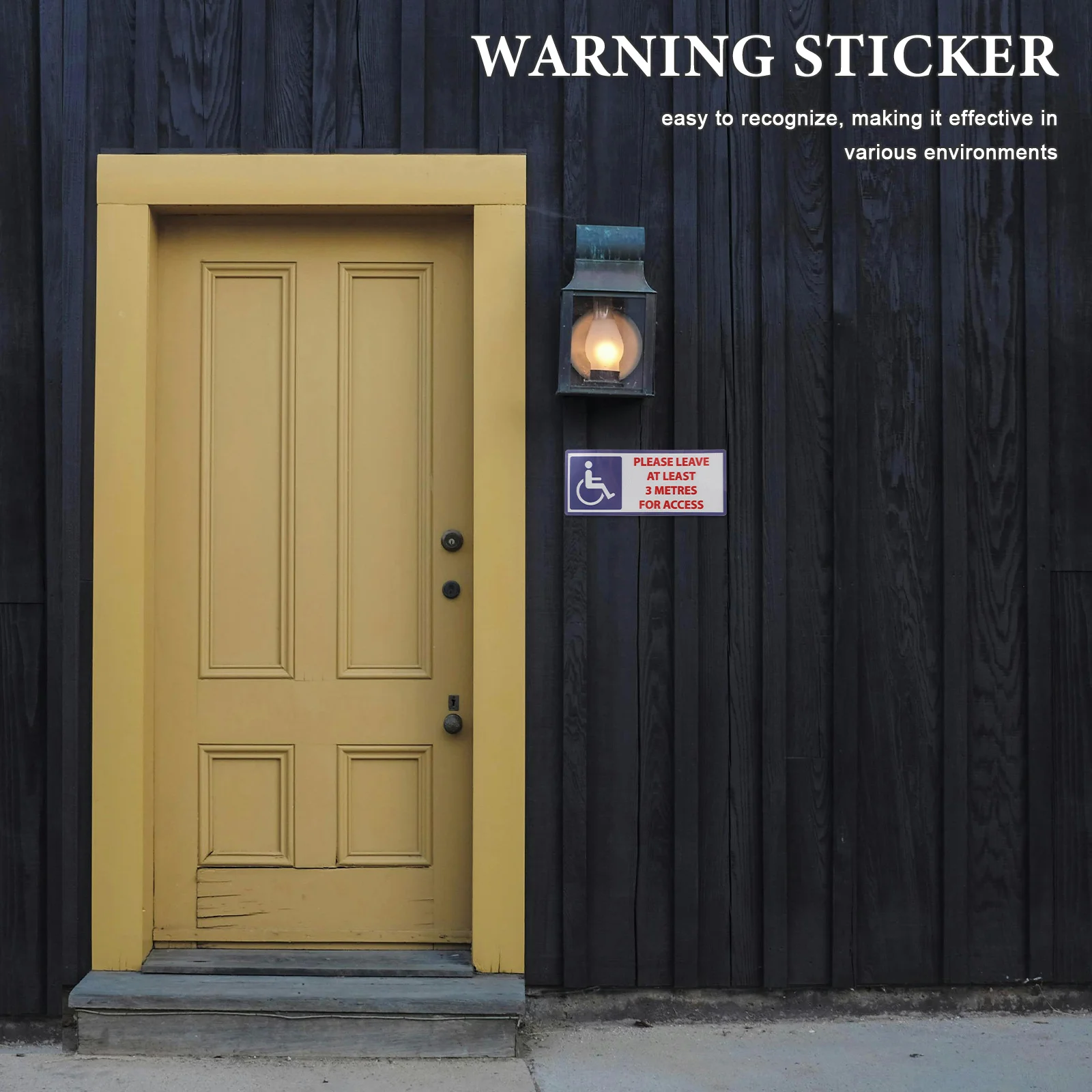 

Warning Sticker for Disabled Keep 3 Meters Away Strong Adhesive Waterproof Decal for Indoor Outdoor Walls Floors Handicap Safety