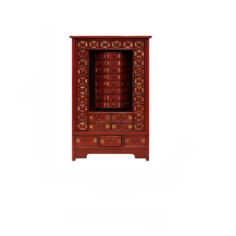 

Китайский шкаф, красный шкаф Duobao, деревянный старый входной шкаф большой вместимости в стиле ретро.