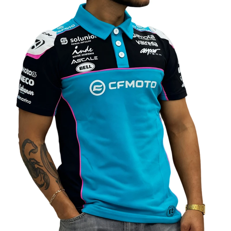 AliExpress High Quality CFMOTO Motorcycle Polo Shirt Racing Team Edition Breathable Biker Sports Top Summer Street Casual Tee
