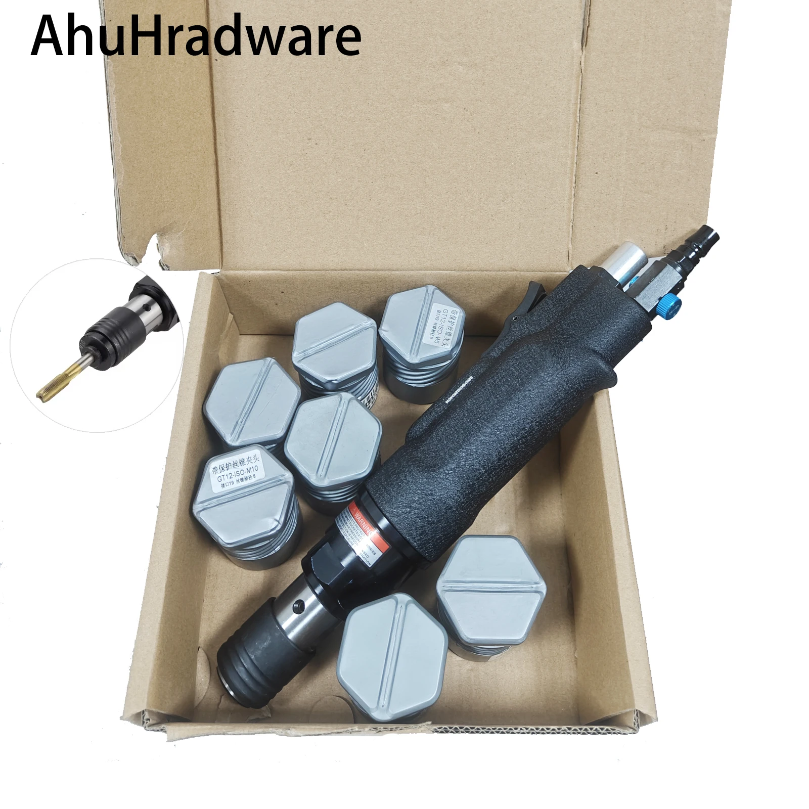 400rpm Straight Pneumatic Tapping Machine Handheld Air Screw Holes Maker Thread Tap Drilling Machine For Threading Common Iron