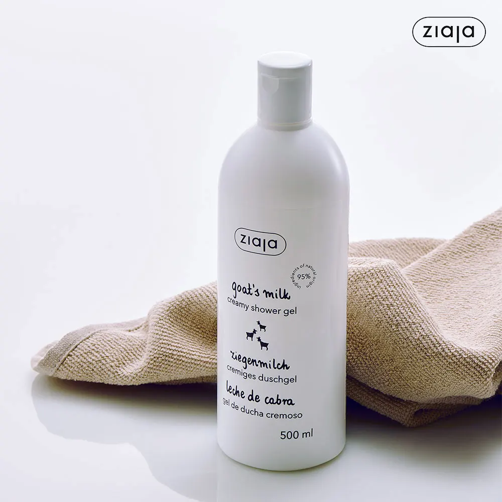 [Coin20% + regalo] ZIAJA Leche de cabra Lavado corporal cremoso de gran capacidad 500 ml (2EA) Gel de ducha Exfoliante corporal Eliminación Cuidado corporal