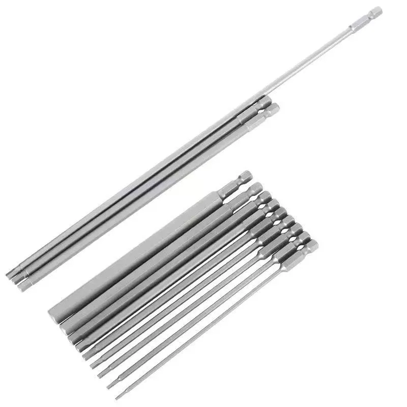 Hex Allen Wrench Drill Bit 65/100/200/300mm Metric Magnetic Screwdriver Bit 1/4