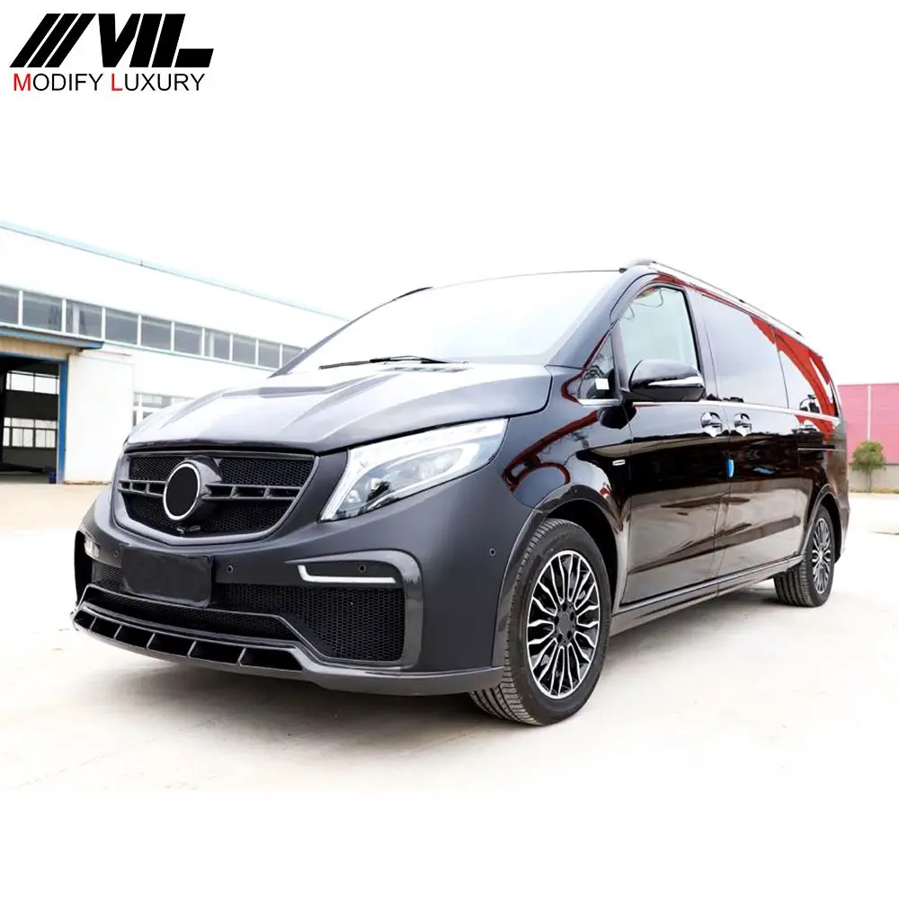 Modify Luxury V Class Carbon Fiber Car Bumpers Body Kits Für Mercedes Benz VITO W447 2015-2019