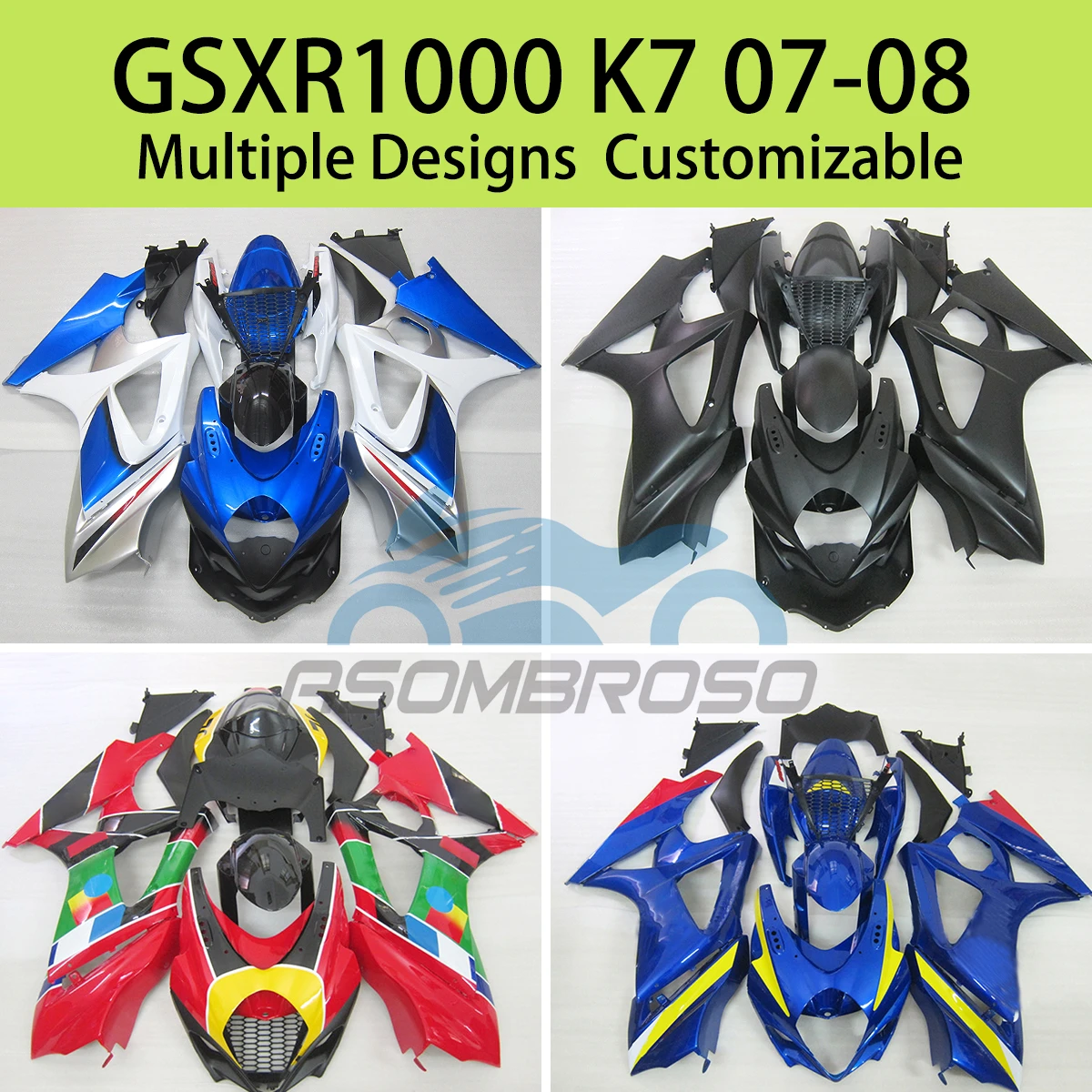 Prime Fairing Set GSXR1000 2007 2008 Injection Fairings Panel Kit Bodywork for SUZUKI GSXR 1000 07 08