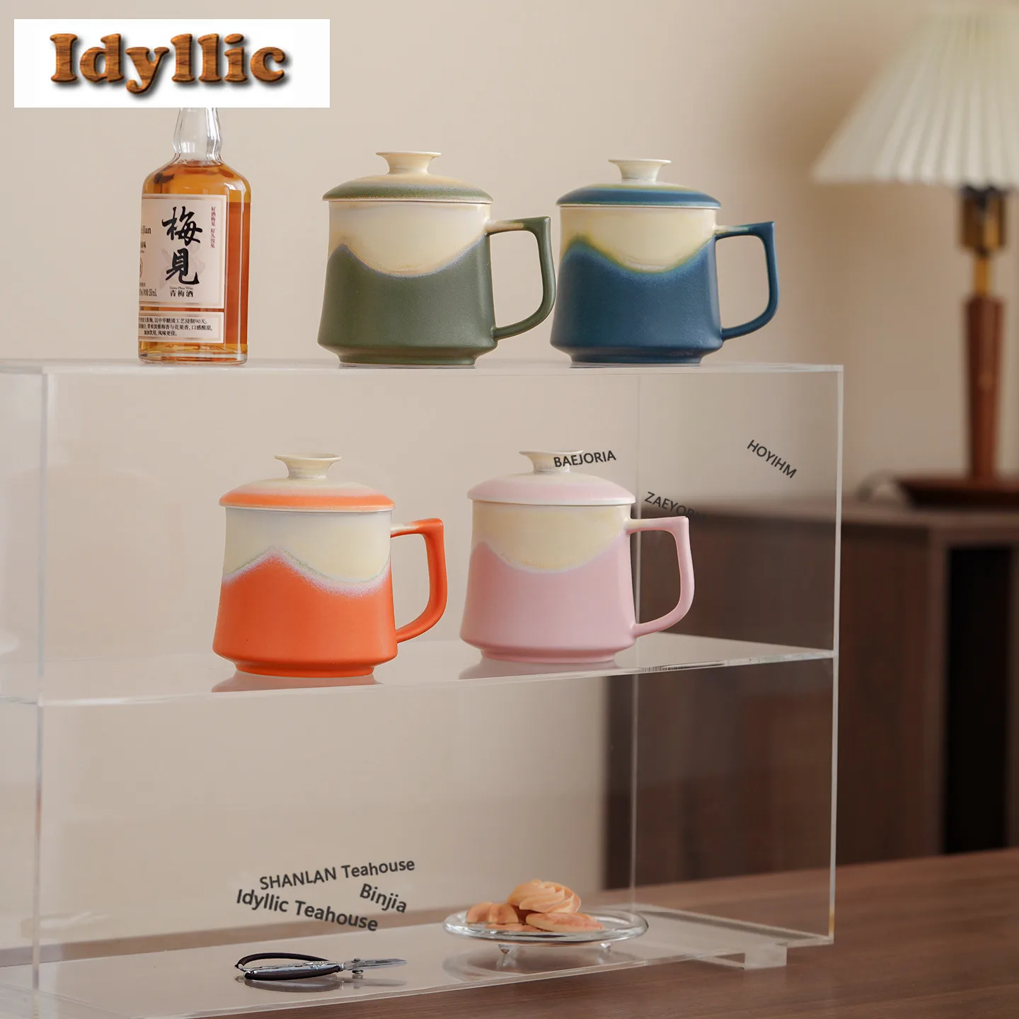 HOYIHM 350ml Gradual Change Coffee Mug Oatmeal Breakfast Mug Afternoon Tea Mug Personal Office Water Cup Tea Services Decoration