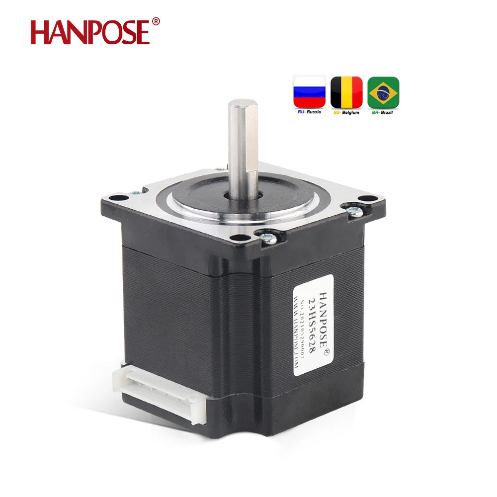 HANPOSE Nema 23 Stepper Motor 23HS5628 Shaft 8mm motor 4-lead  57 Series motor 2.8A 126N.cm For 3D Printer Monitor Equipment