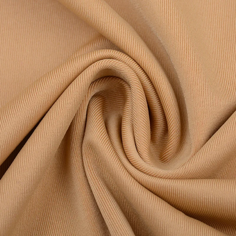 Polyester Spandex Full Elastic Force Lycra Cloth Coarse Grain Twill Swimsuit Knitted Warp Shoe