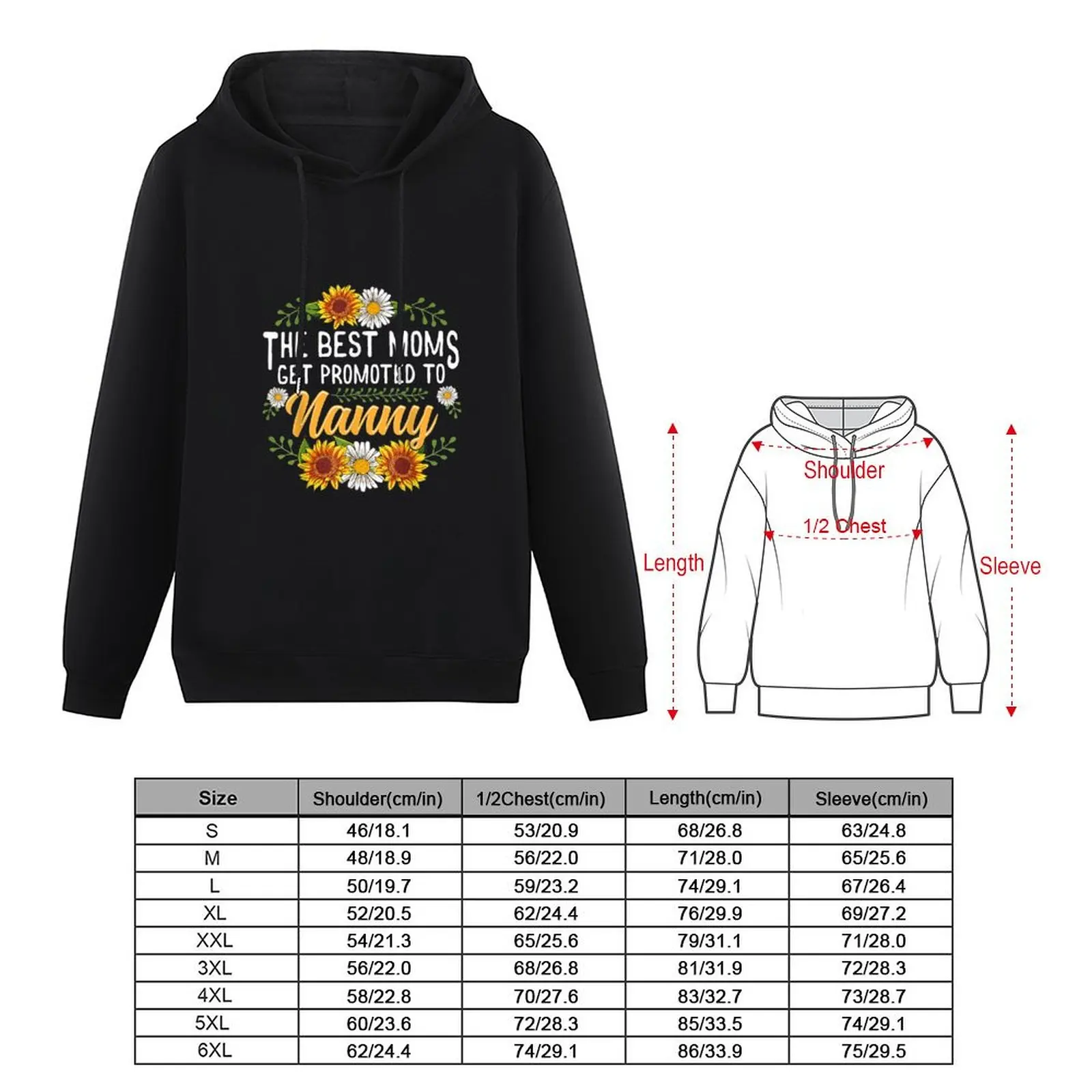 The Best Moms Get Promoted To Nanny Gifts New Nanny Pullover Hoodie japanese style designer hoodies