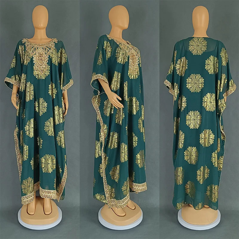 African Dresses for Women 2024 Summer Loose Robe Gown Dubai Abaya Turkey Kaftan Eid Djellaba Muslim Dress Ramadan Dashiki Abayas