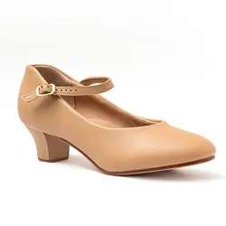 PU Leather Ankle Strap Character Tap Shoe  for Women
