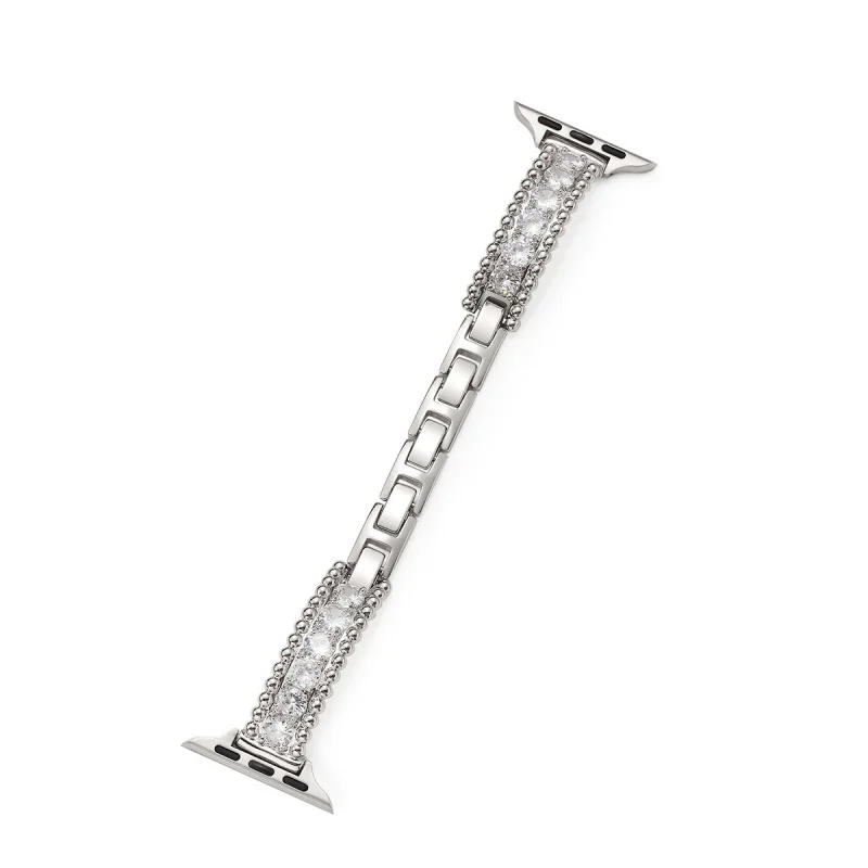 Diamond studded metal bracelet strap suitable for Apple iWatch strap 38mm 40mm 41mm 42mm 44mm 45mm 49mm fashionable strap