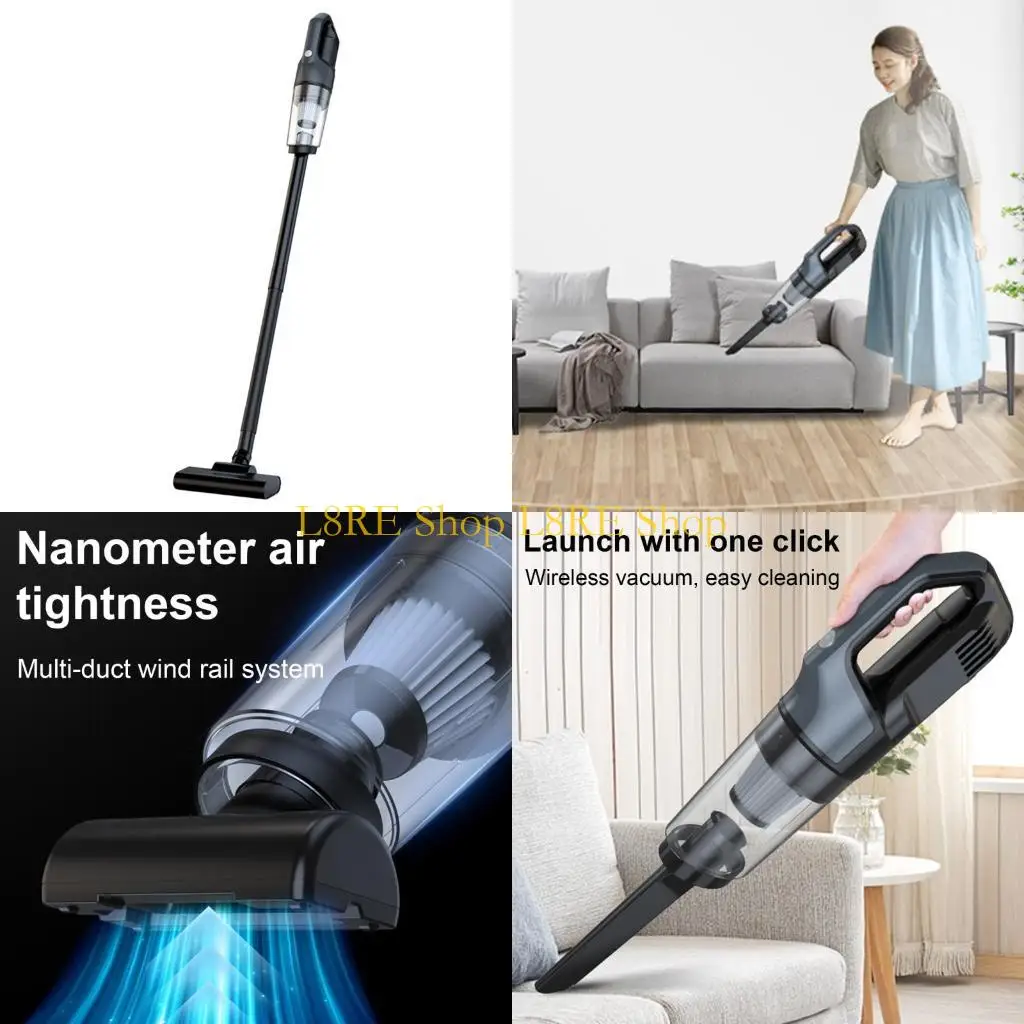 L8RE 핸드 헬드 진공 청소기 효과적인 세척 도구 무선 진공 청소기 효율적인 공기 송풍기 모든 구석에 적합합니다.