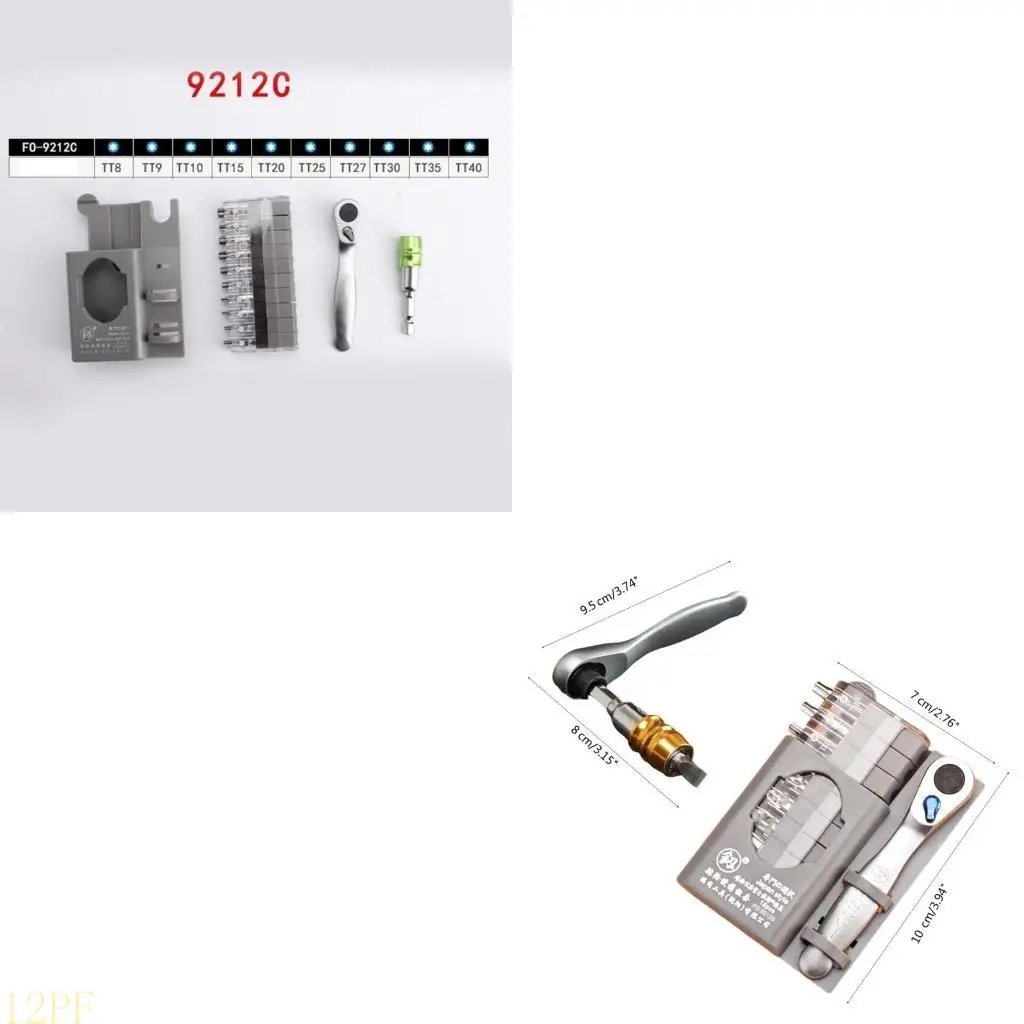 12PF Hardware Mini Screwdriver 10 Batch Head Short Handle Positive And Negative