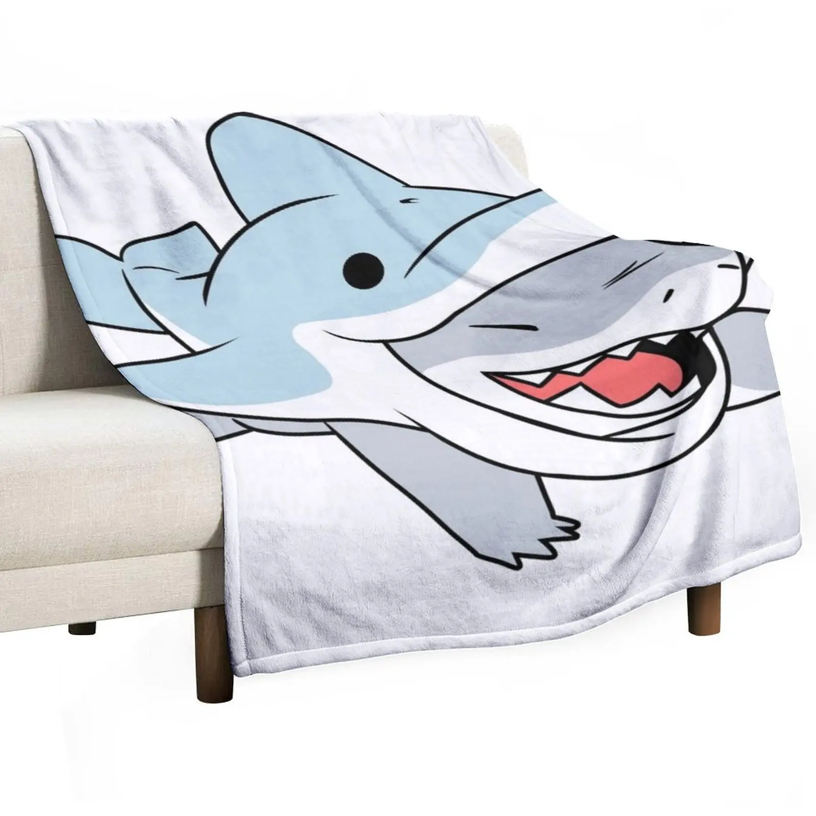 

Jeff The Landshark Throw Blanket Hairy Summer for winter Personalized Gift Blankets