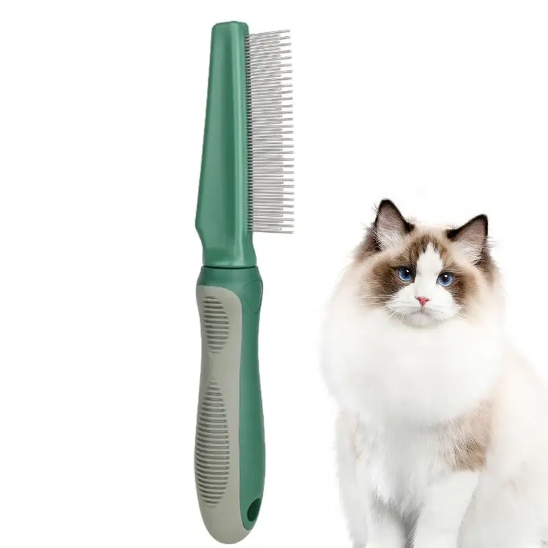 Dog Comb For Matted Hair Detangler Fur Comb Dematting Comb Pet Tool Accessories Dog Comb With Stainless Steel Teeth For Grooming