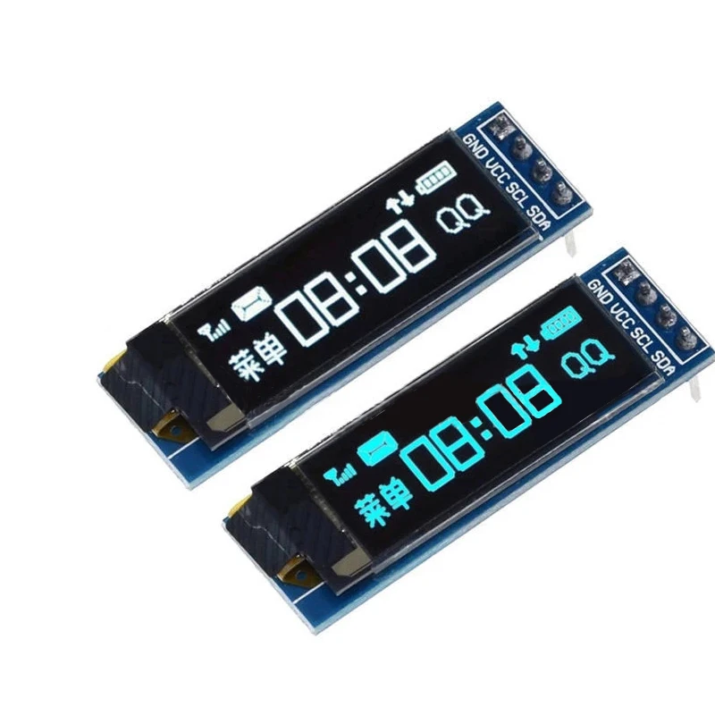 0.91 Inch OLED Display Module Pre-soldered 128x32 I2C SPI, Blue/White Optional, Ready to Use for Arduino ESP32 (3.3V-5V)