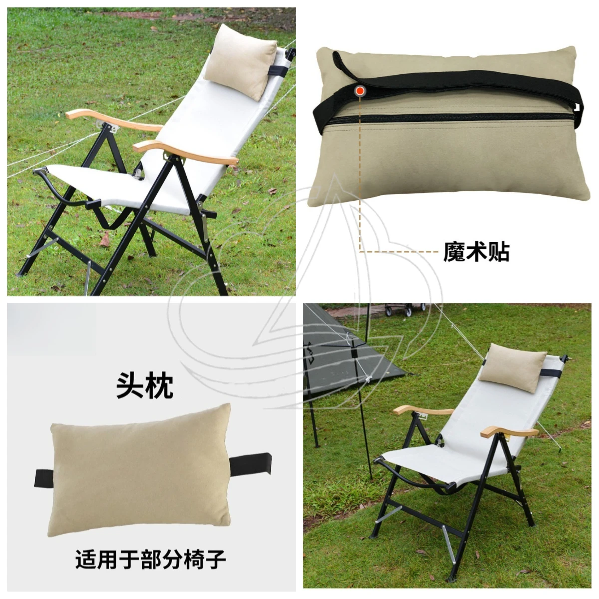 

Outdoor folding chair headrest camping picnic leisure can be folded comfortable high back chair headrest portable picnic new