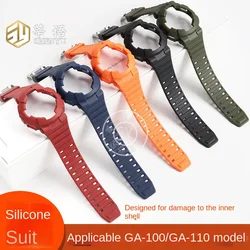 Shenyu One-piece watchband For Casio GA-110 ga100  120 g-shock series silicone case strap set Design of watch inner shell damage