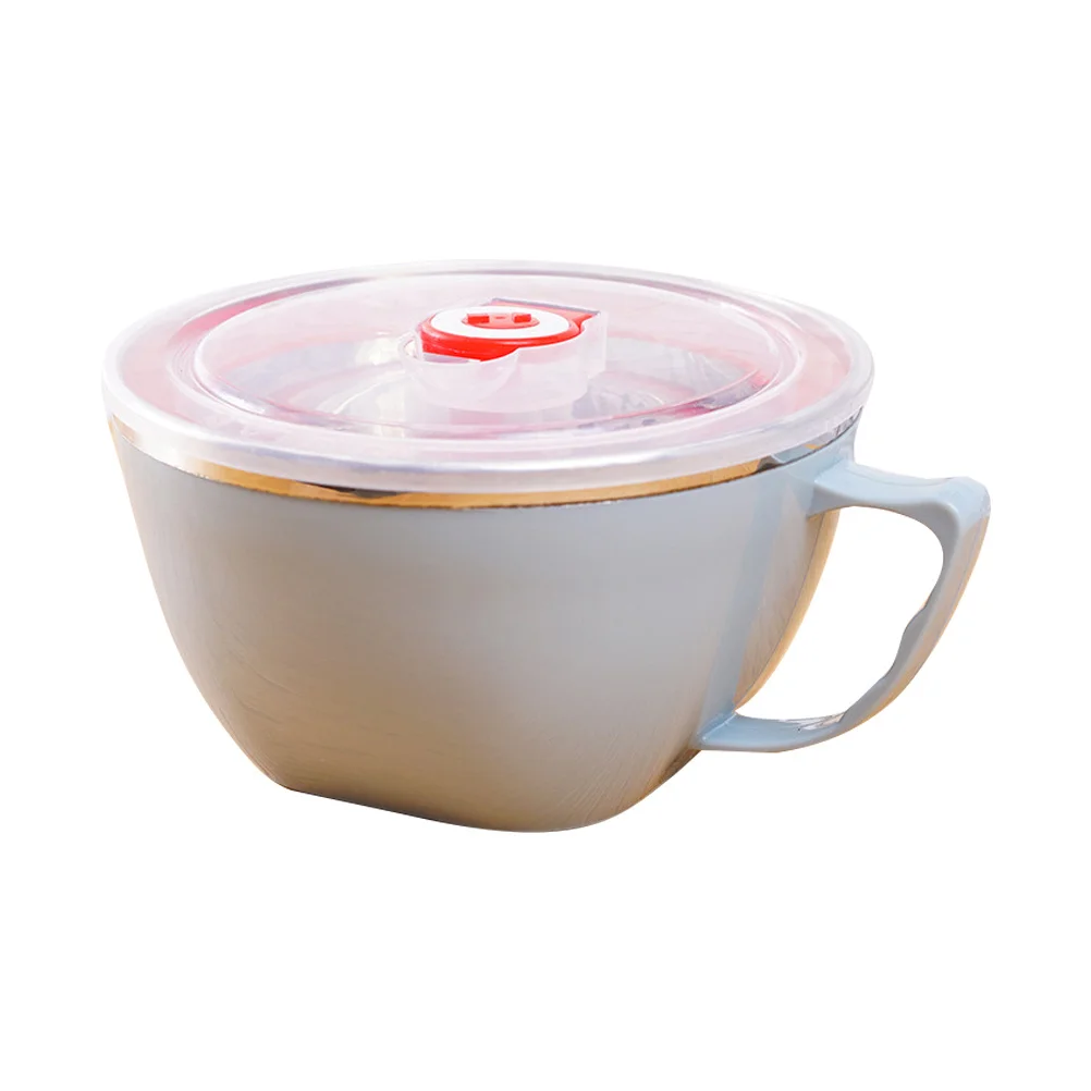 وعاء أطفال من الفولاذ المقاوم للصدأ مع غطاء حاوية حساء خارجية بلاستيكية من الدرجة الغذائية لتغذية الطفل أدوات مائدة خالية من مادة Bpa #2